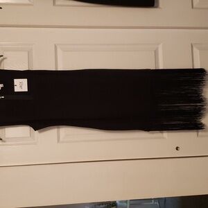 stunning New with tags Black Dress with Fringes at bottom